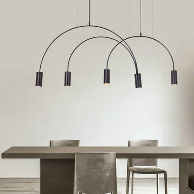 Noriel Pendant Lamp Overlapping Cylinder Minimalist Dining Room