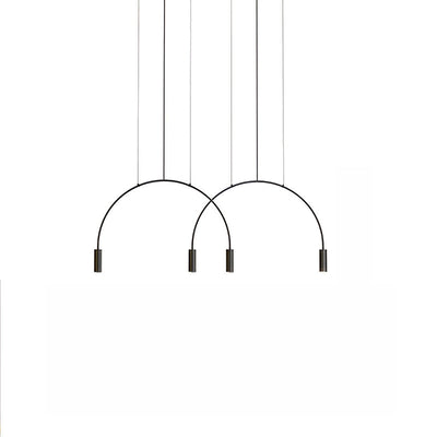 Noriel Pendant Lamp Overlapping Cylinder Minimalist Dining Room