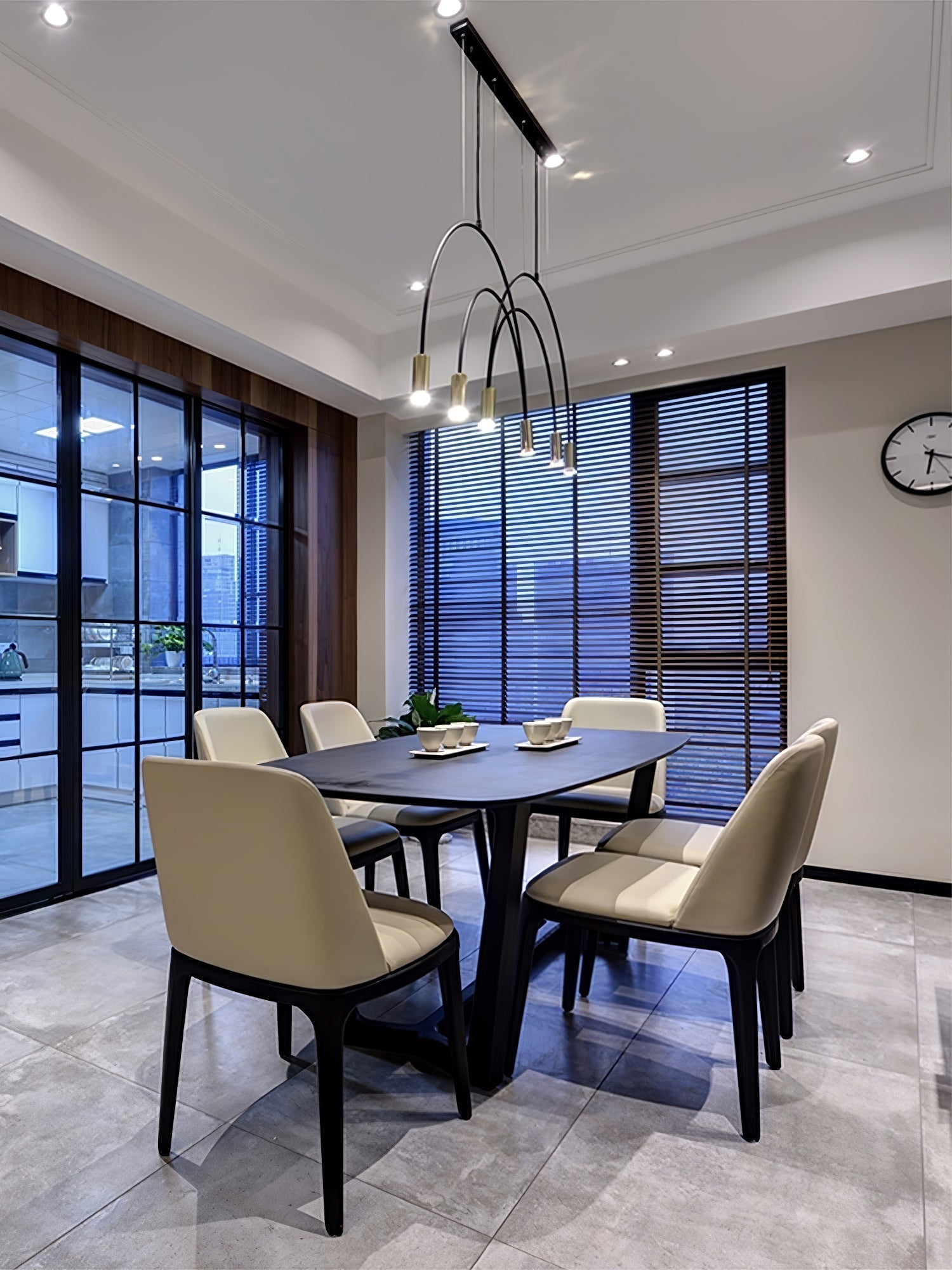 Noriel Pendant Lamp Overlapping Cylinder Minimalist Dining Room