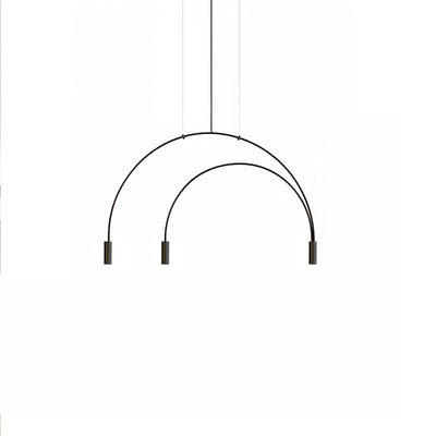 Noriel Pendant Lamp Overlapping Cylinder Minimalist Dining Room