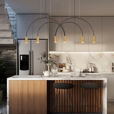 Noriel Pendant Lamp Overlapping Cylinder Minimalist Dining Room