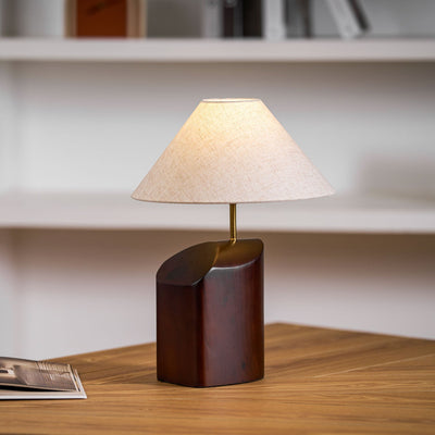 Halene Wood Fabric Table Lamp