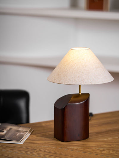 Halene Wood Fabric Table Lamp