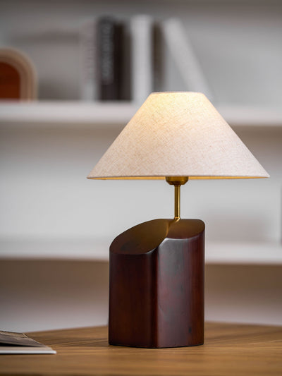 Halene Wood Fabric Table Lamp