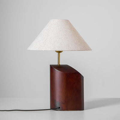 Halene Wood Fabric Table Lamp