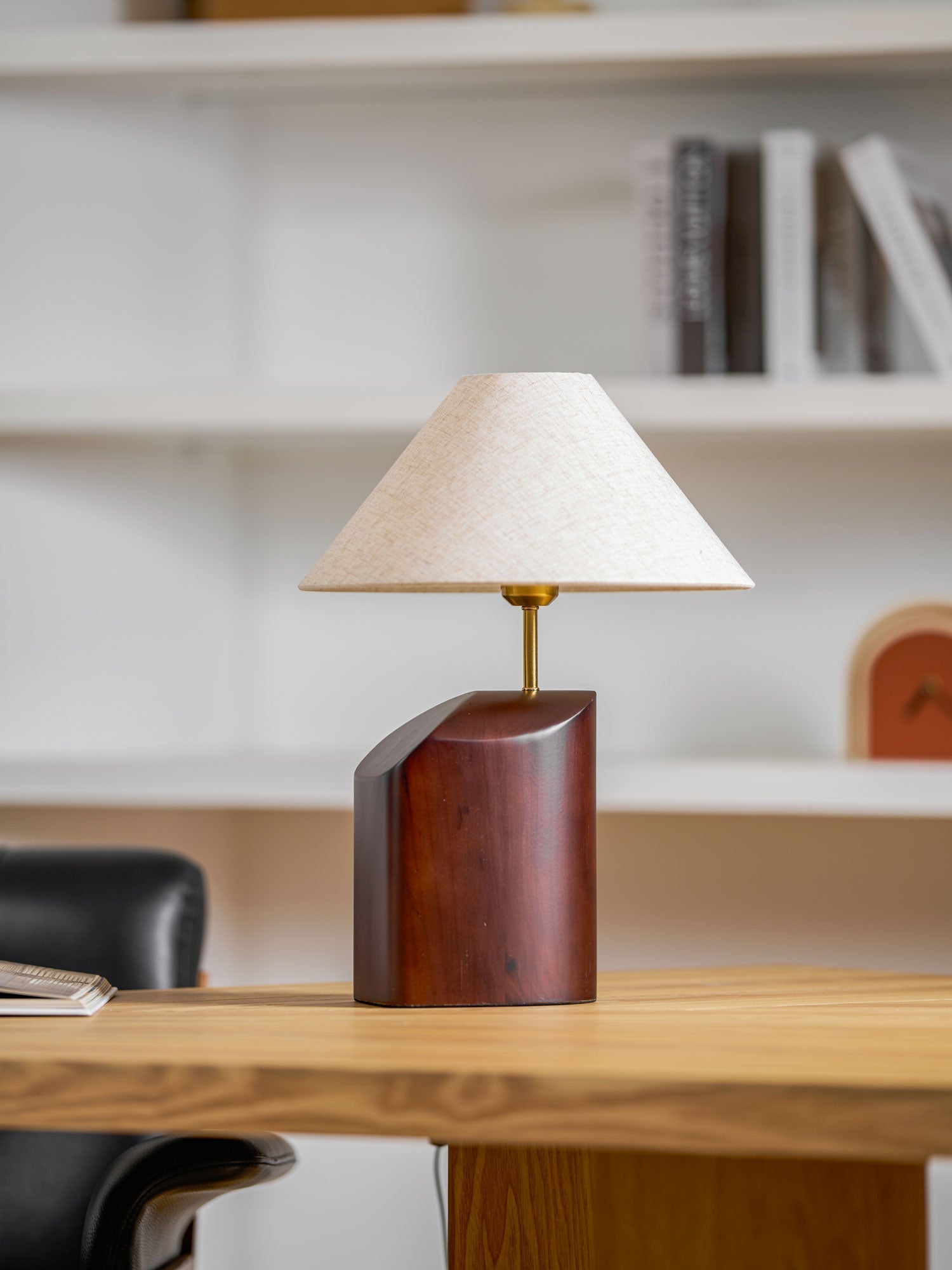 Halene Wood Fabric Table Lamp