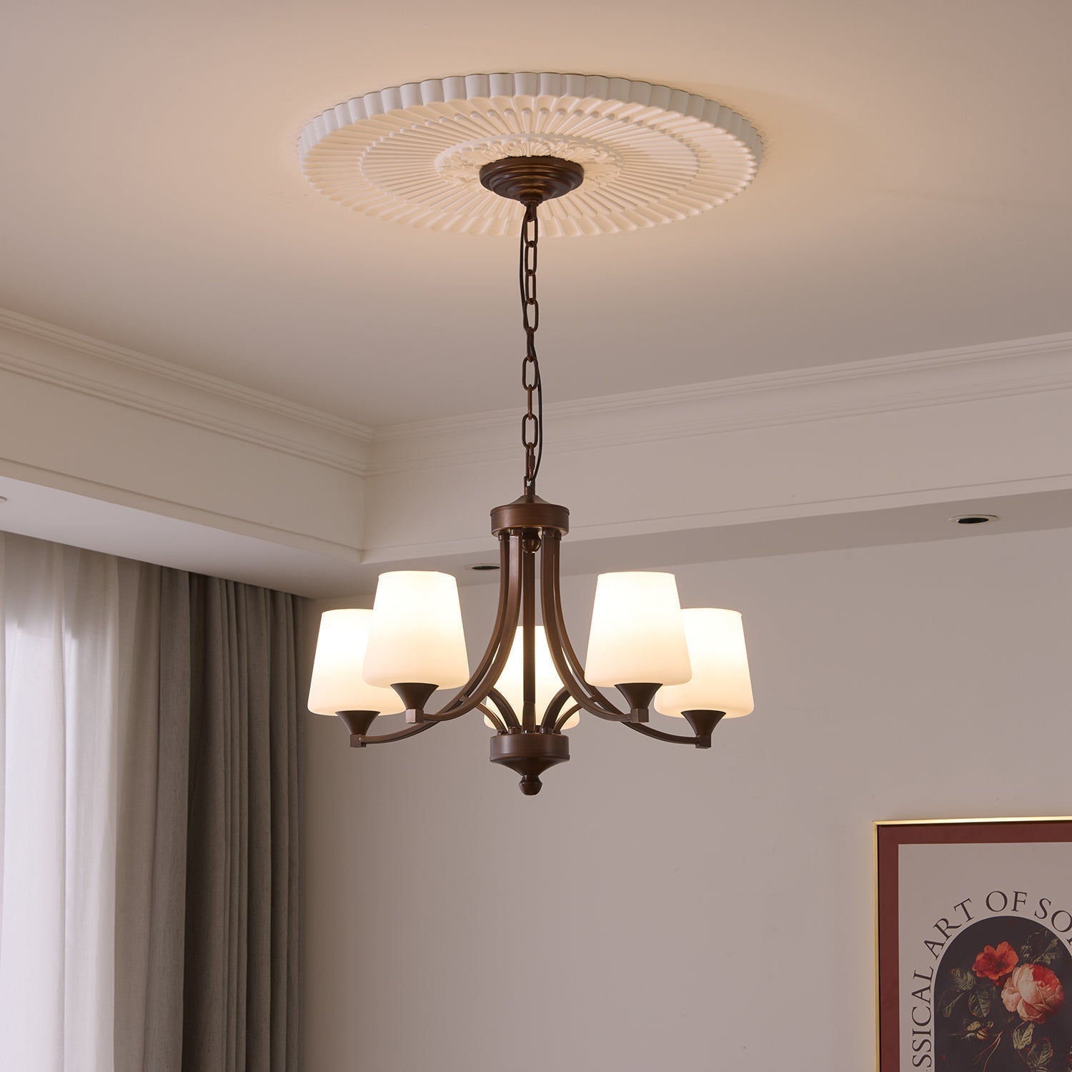 Ardena Elegance Vintage Classic Glass Chandelier