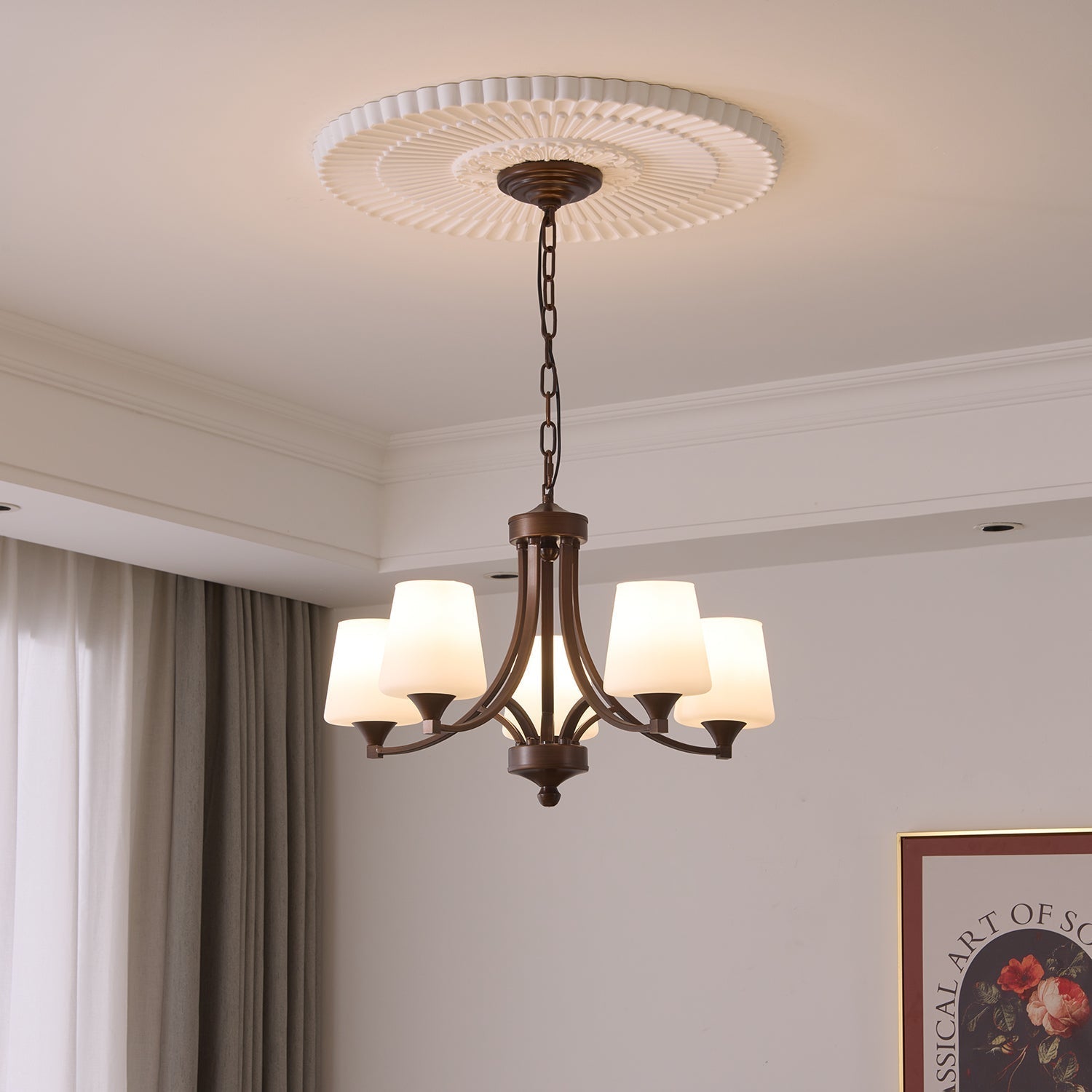 Ardena Elegance Vintage Classic Glass Chandelier
