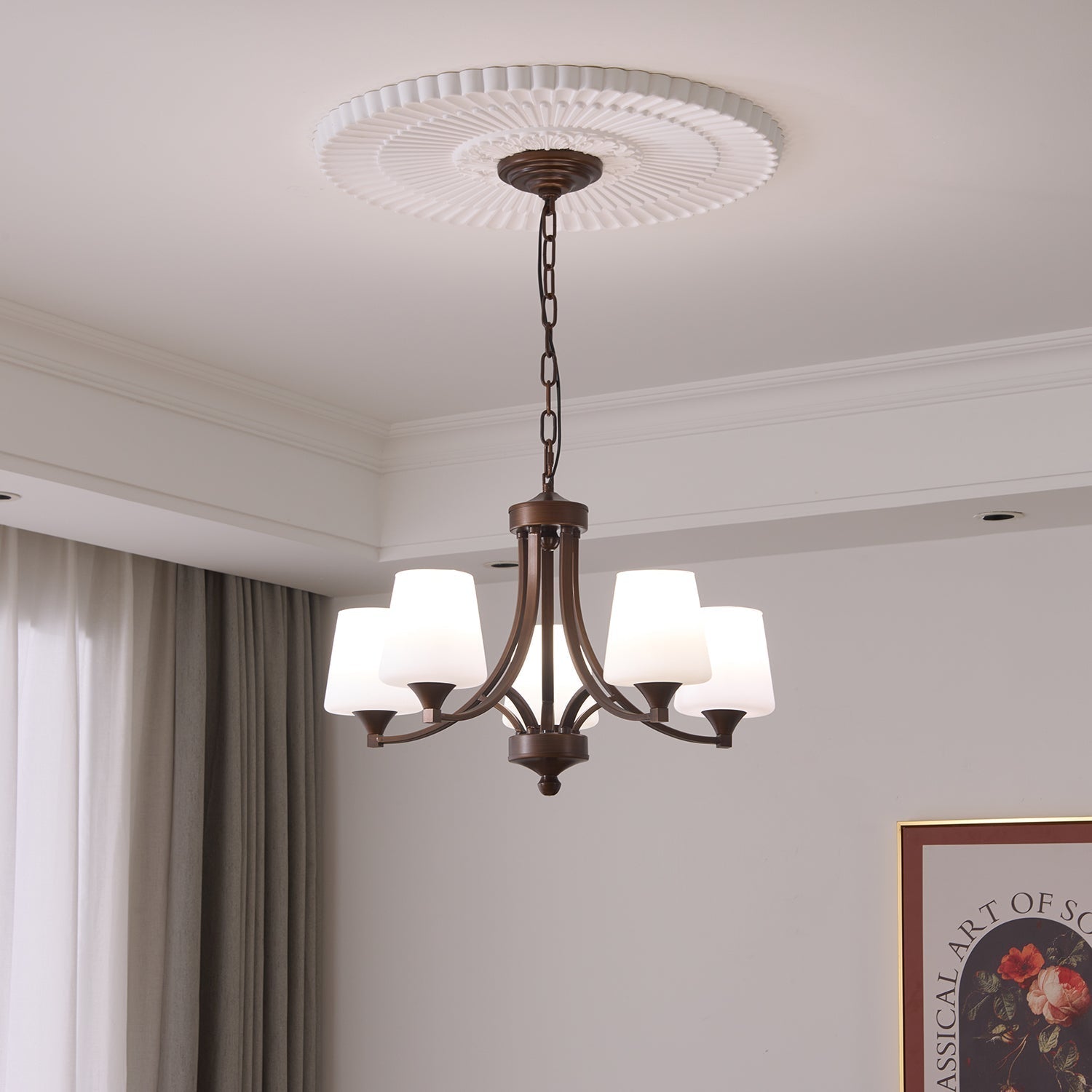 Ardena Elegance Vintage Classic Glass Chandelier