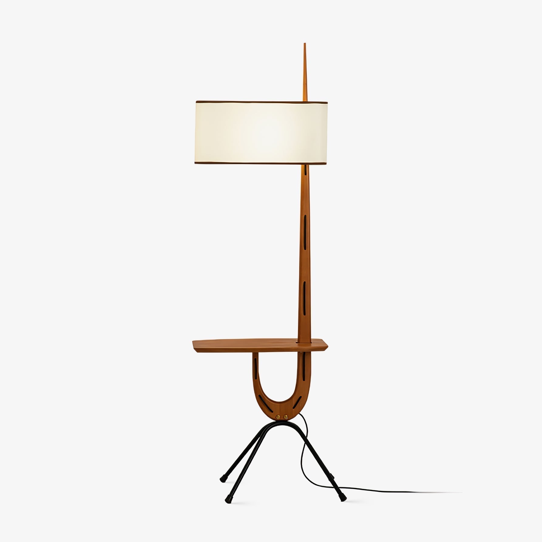 Vemara Mid Century Wood Floor Lamp
