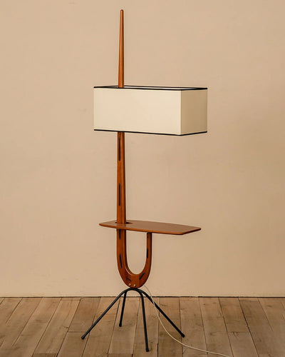 Vemara Mid Century Wood Floor Lamp
