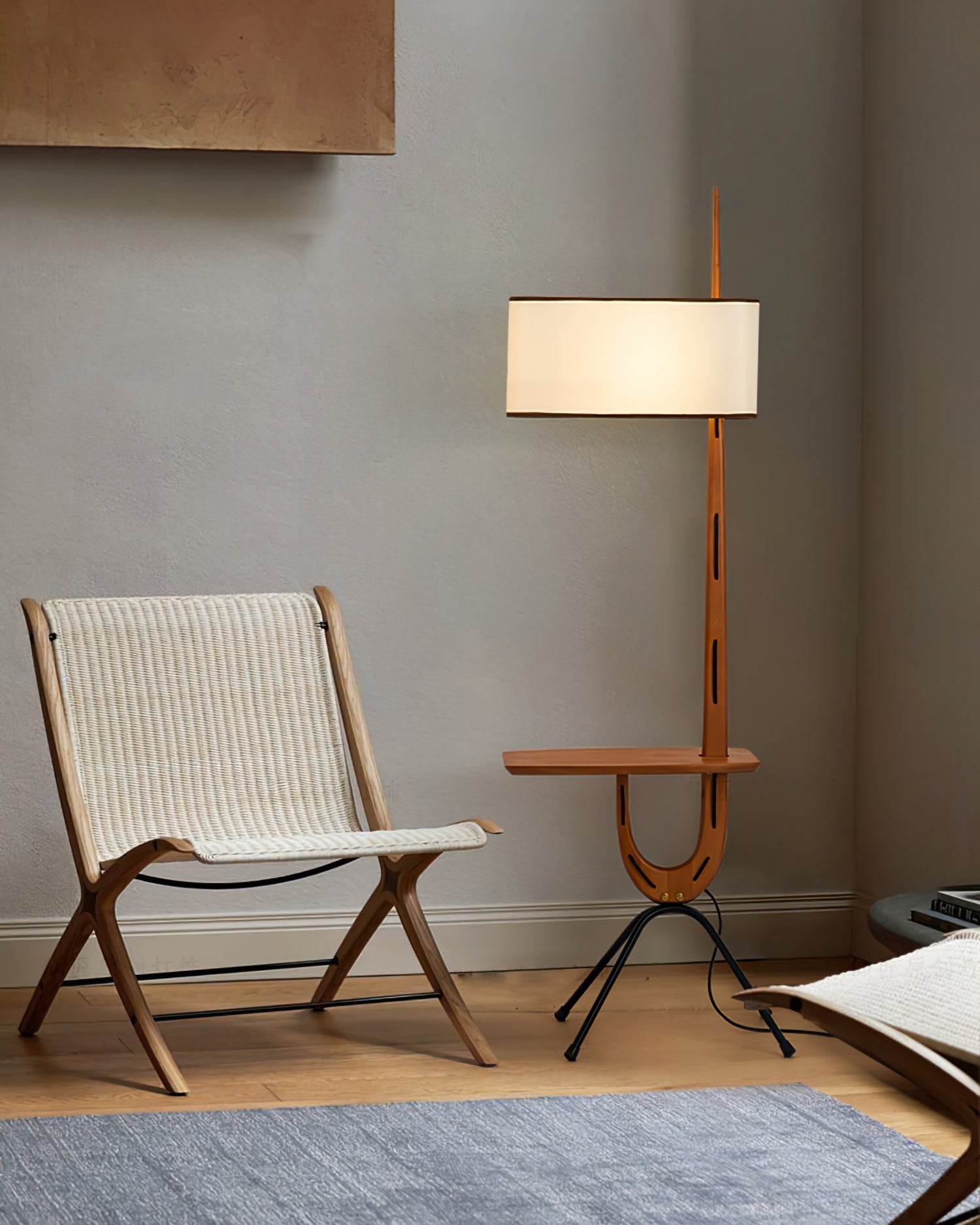 Vemara Mid Century Wood Floor Lamp