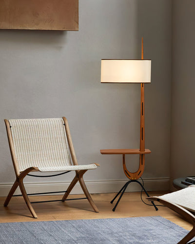 Vemara Mid Century Wood Floor Lamp