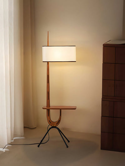 Vemara Mid Century Wood Floor Lamp
