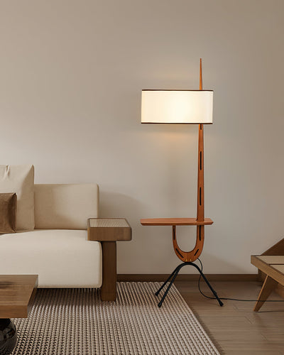 Vemara Mid Century Wood Floor Lamp