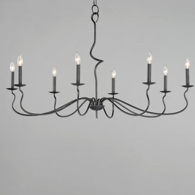 Rauduvyo Modern Minimalist Industrial Metal Chandelier