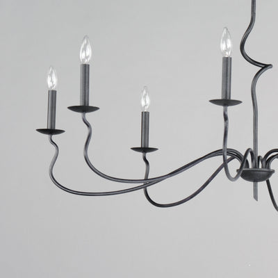 Rauduvyo Modern Minimalist Industrial Metal Chandelier
