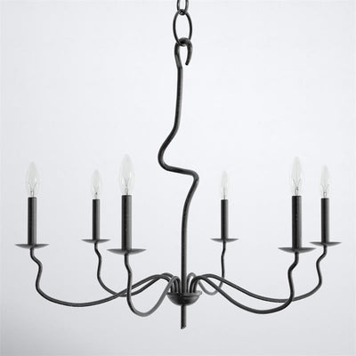 Rauduvyo Modern Minimalist Industrial Metal Chandelier