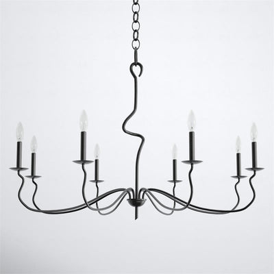 Rauduvyo Modern Minimalist Industrial Metal Chandelier