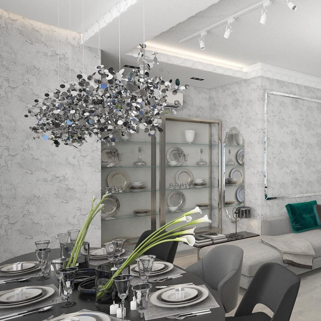 Noruielle Pendant Lamp Metallic Disc Cloud