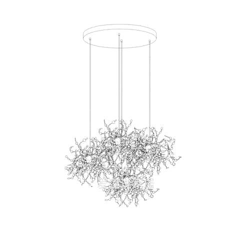 Noruielle Pendant Lamp Metallic Disc Cloud