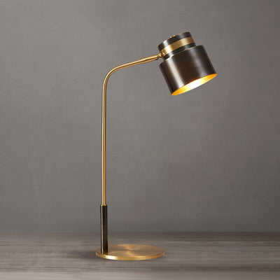 Zorase Brass Industrial Table Lamp