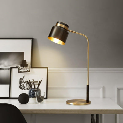 Zorase Brass Industrial Table Lamp
