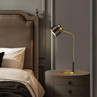 Zorase Brass Industrial Table Lamp