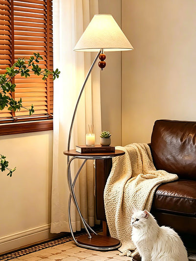 Elaorina Curved Shelf Floor Lamp