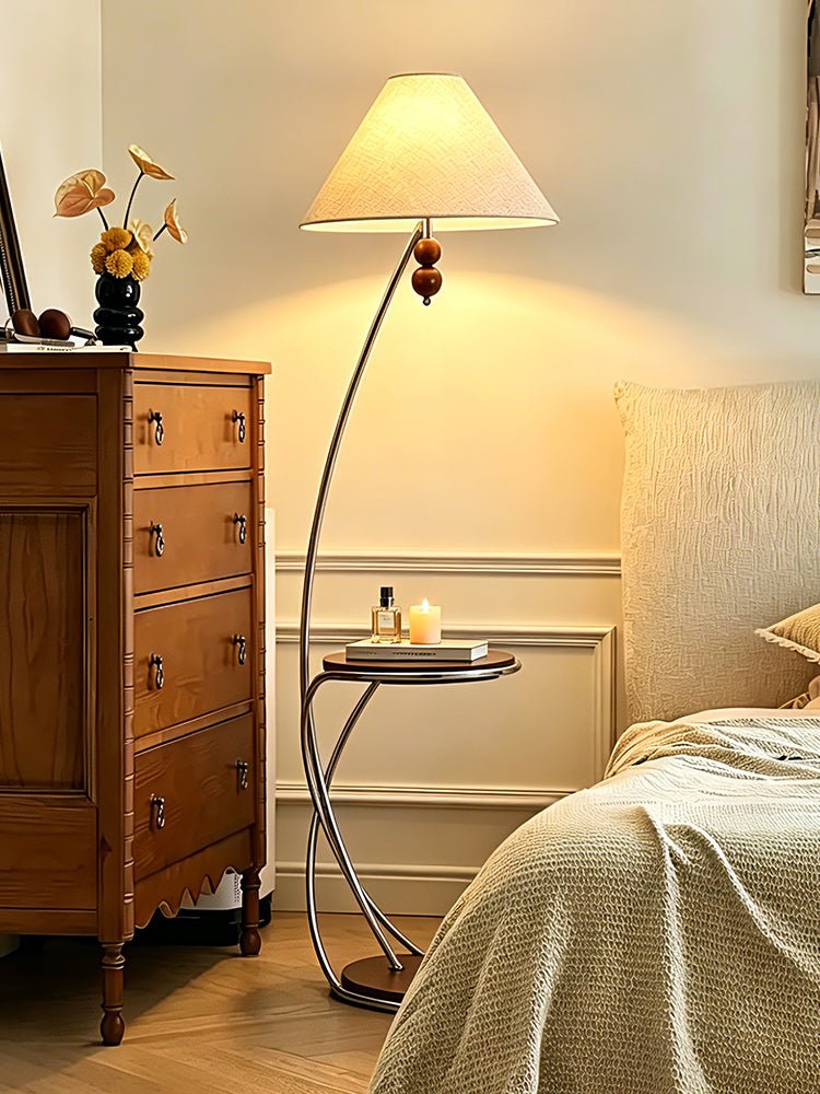 Elaorina Curved Shelf Floor Lamp