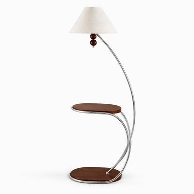 Elaorina Curved Shelf Floor Lamp