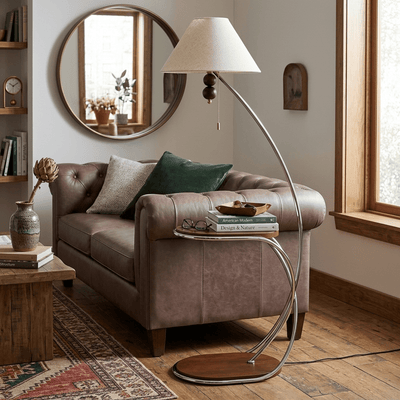 Elaorina Curved Shelf Floor Lamp