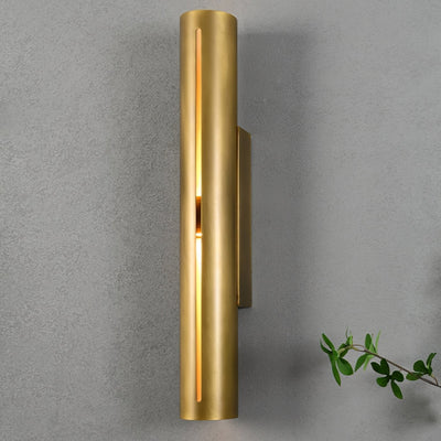 Avsilara Modern Minimalist Cylinder Brass Wall Light