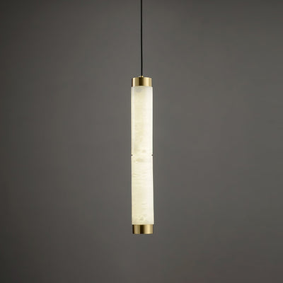 Lira Cylindrical Alabaster Pendant Light