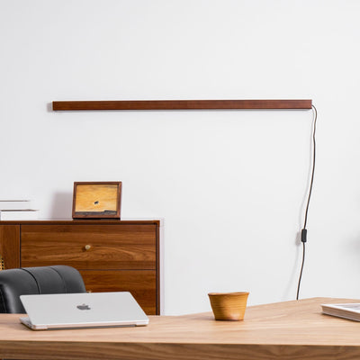 Bryf Wall Lamp Linear Wood Plug In