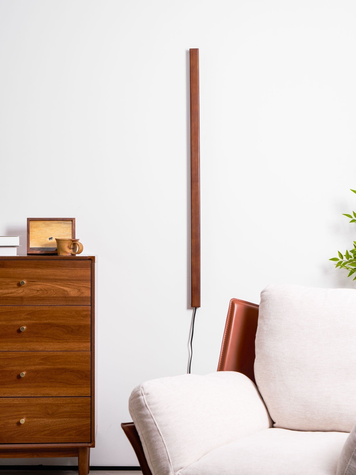 Bryf Wall Lamp Linear Wood Plug In