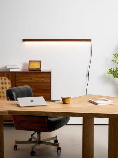 Bryf Wall Lamp Linear Wood Plug In