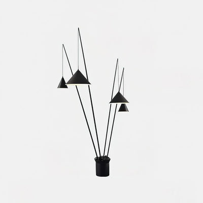 Canorara Multi-Arm Black Floor Lamp