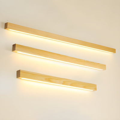 Lustra Wall Light Wood Linear Minimalist LED