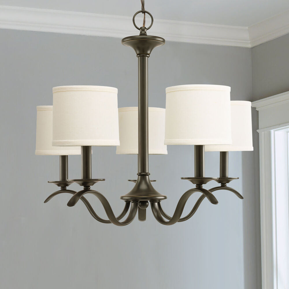 Vatnuvys Traditional Premium Brass Fabric Metal Chandelier