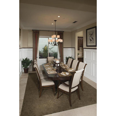 Vatnuvys Traditional Premium Brass Fabric Metal Chandelier