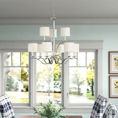 Vatnuvys Traditional Premium Brass Fabric Metal Chandelier