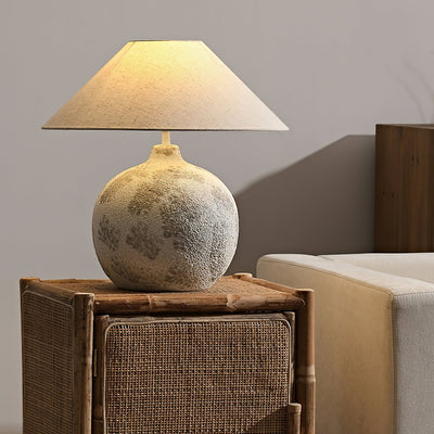 Riona Natural Fabric Ceramics Table Lamp