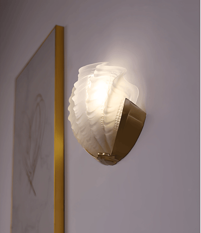 Nico Art Deco Glass Scallop Wall Light