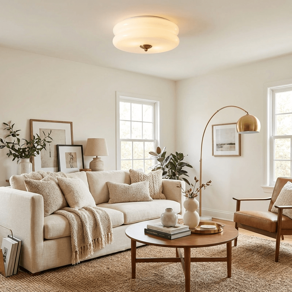 Velacrest Glass Flush Mount Ceiling Light