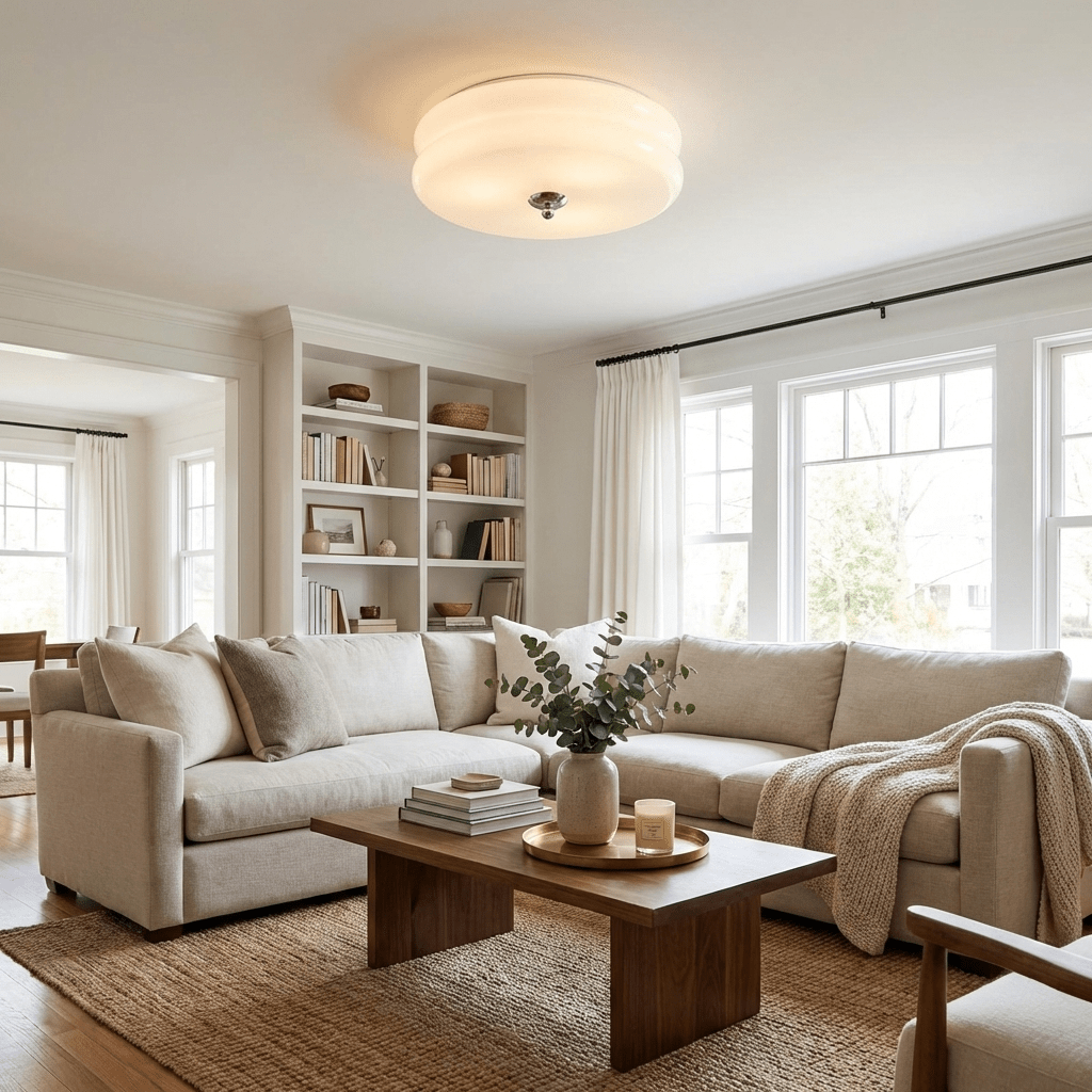 Velacrest Glass Flush Mount Ceiling Light