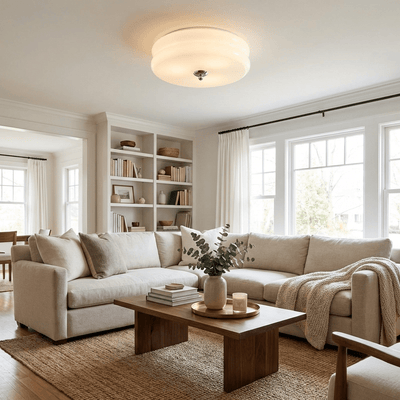 Velacrest Glass Flush Mount Ceiling Light
