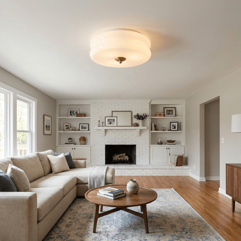 Velacrest Glass Flush Mount Ceiling Light