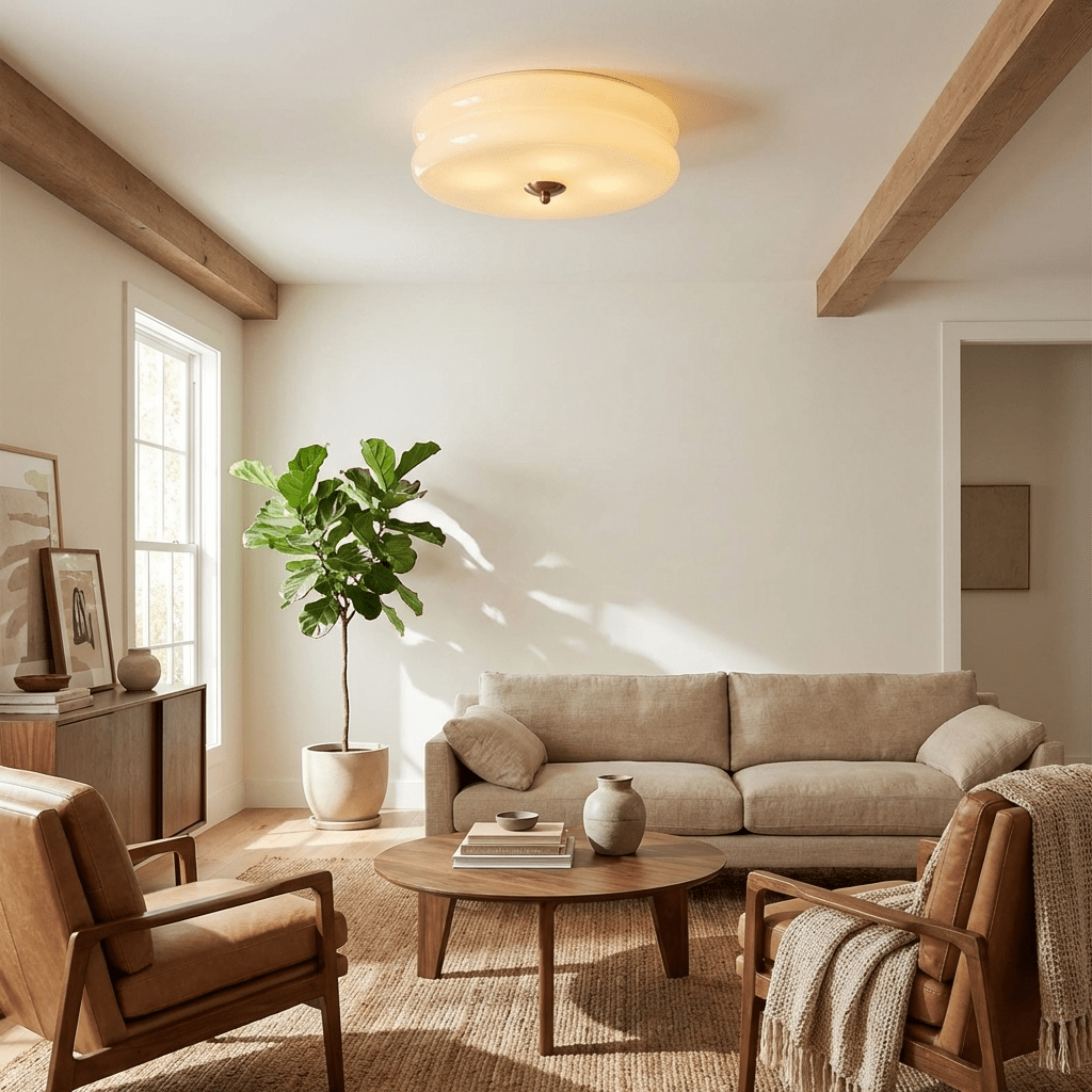 Velacrest Glass Flush Mount Ceiling Light