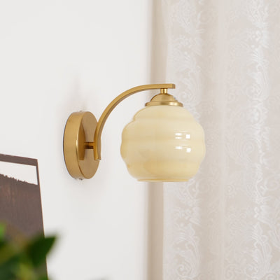 Eiraaine Wall Lamp Art Deco Glass Chrome